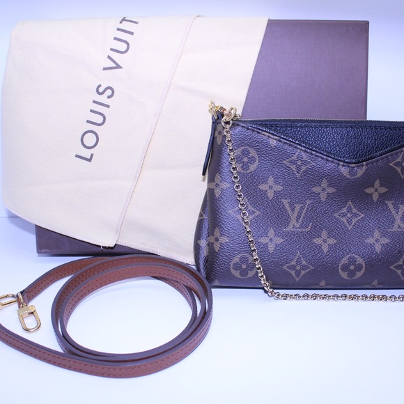 Louis Vuitton Pallas Clutch Monogram Noir with Chain & Strap - Picture 4 of 8